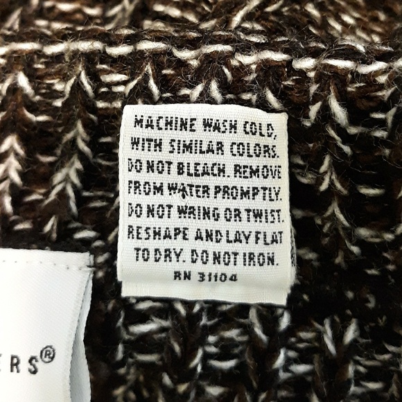 BLACK & WHITE WAFFLE WEAVE 3/4 SLEEVE CARDIGAN, M - Picture 6 of 7